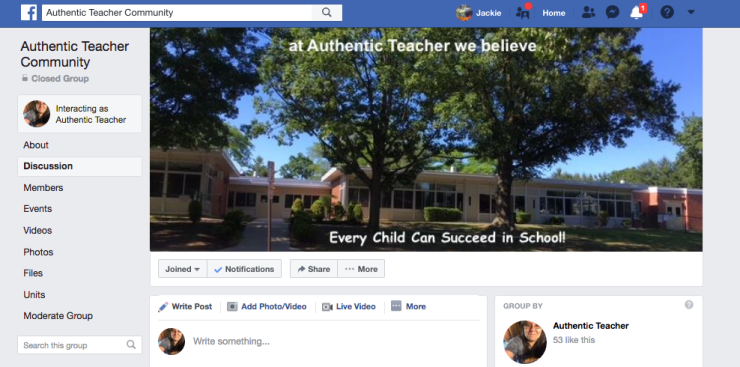 Authentic Teacher Community Facebook Group